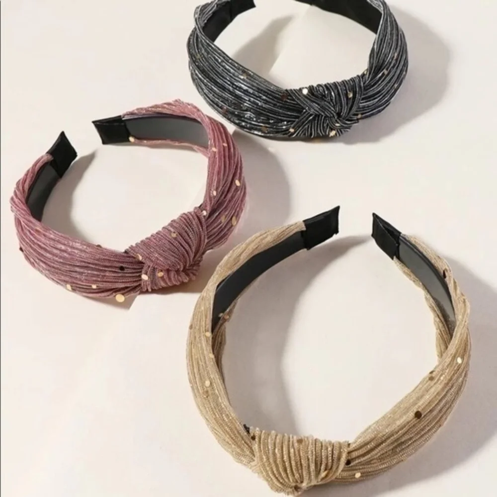 💋 Sequin Cross Knot headband 3pcs